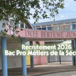 Entrée du Lycée Bertène Juminer à Lamentin en Guadeloupe – Recrutement Bac Pro Métiers de la Sécurité 2026